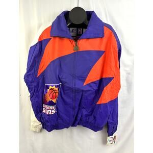 Logo Athletic Phoenix Suns NBA Sharktooth Windbreaker Jacket L NWT Vtg 90s Mens
